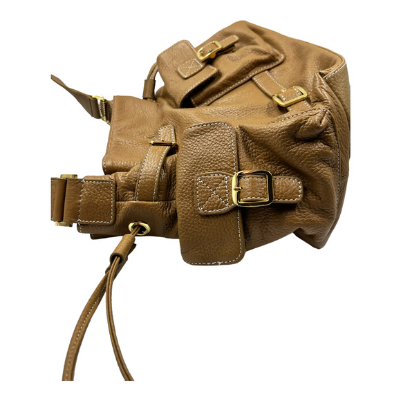 Maxx New York Pebbled Shoulder bag Brown Tan Leather, Pockets & Paisley - Picture 5 of 9